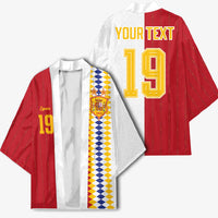 Spain Football 2026 Custom Kimono La Roja Red and White Split