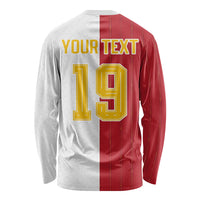 Spain Football 2026 Custom Long Sleeve Shirt La Roja Red and White Split