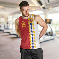 Spain Football 2026 Custom Men Tank Top La Roja Red and White Split