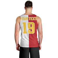 Spain Football 2026 Custom Men Tank Top La Roja Red and White Split