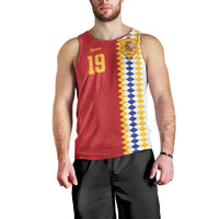Spain Football 2026 Custom Men Tank Top La Roja Red and White Split