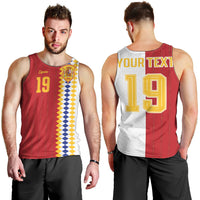 Spain Football 2026 Custom Men Tank Top La Roja Red and White Split