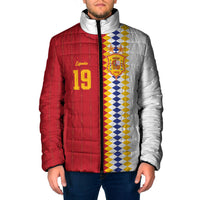 Spain Football 2026 Custom Padded Jacket La Roja Red and White Split