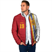 Spain Football 2026 Custom Padded Jacket La Roja Red and White Split