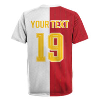 Spain Football 2026 Custom Rugby Jersey La Roja Red and White Split