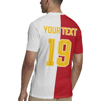 Spain Football 2026 Custom Rugby Jersey La Roja Red and White Split
