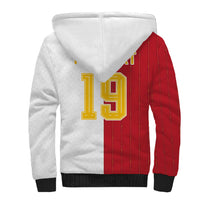 Spain Football 2026 Custom Sherpa Hoodie La Roja Red and White Split
