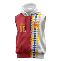 Spain Football 2026 Custom Sleeveless Hoodie La Roja Red and White Split