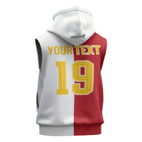 Spain Football 2026 Custom Sleeveless Hoodie La Roja Red and White Split