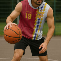Spain Football 2026 Custom Sleeveless Hoodie La Roja Red and White Split
