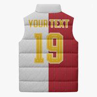 Spain Football 2026 Custom Sleeveless Puffer Jacket La Roja Red and White Split