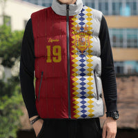 Spain Football 2026 Custom Sleeveless Puffer Jacket La Roja Red and White Split