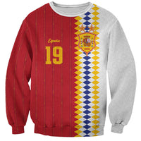 Spain Football 2026 Custom Sweatshirt La Roja Red and White Split