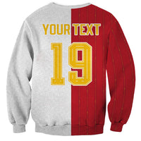 Spain Football 2026 Custom Sweatshirt La Roja Red and White Split