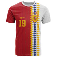 Spain Football 2026 Custom T Shirt La Roja Red and White Split