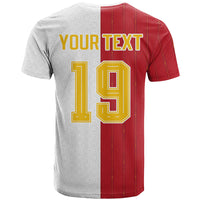 Spain Football 2026 Custom T Shirt La Roja Red and White Split