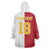 Spain Football 2026 Custom Wearable Blanket Hoodie La Roja Red and White Split