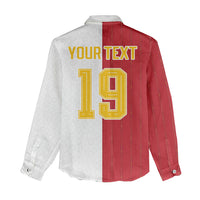 Spain Football 2026 Custom Women Casual Shirt La Roja Red and White Split