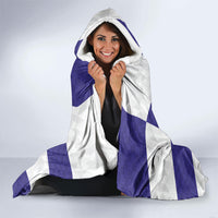 Croatia Football Hooded Blanket Checkerboard Pattern with Glagolitic Script Away Color