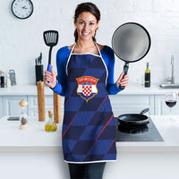 Croatia Football Apron Glagolitic Script Checkerboard Sporty Style Away Color