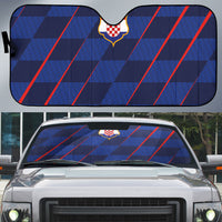Croatia Football Auto Sun Shade Glagolitic Script Checkerboard Sporty Style Away Color