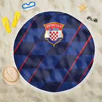 Croatia Football Beach Blanket Glagolitic Script Checkerboard Sporty Style Away Color