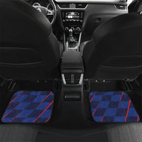Croatia Football Custom Car Mats Glagolitic Script Checkerboard Sporty Style Away Color