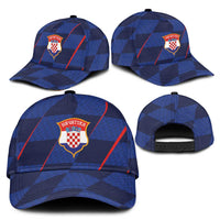 Croatia Football Classic Cap Glagolitic Script Checkerboard Sporty Style Away Color
