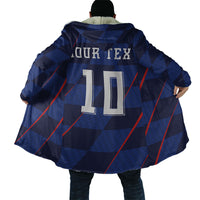 Croatia Football Custom Cloak Glagolitic Script Checkerboard Sporty Style Away Color