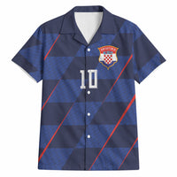 Croatia Football Custom Hawaiian Shirt Glagolitic Script Checkerboard Sporty Style Away Color