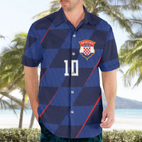 Croatia Football Custom Hawaiian Shirt Glagolitic Script Checkerboard Sporty Style Away Color