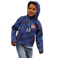 Croatia Football Custom Kid Hoodie Glagolitic Script Checkerboard Sporty Style Away Color