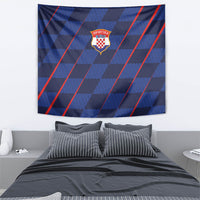 Croatia Football Tapestry Glagolitic Script Checkerboard Sporty Style Away Color