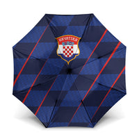 Croatia Football Umbrella Glagolitic Script Checkerboard Sporty Style Away Color