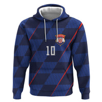 Croatia Football Custom Zip Hoodie Glagolitic Script Checkerboard Sporty Style Away Color