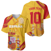 Custom Basketball Fan Jersey Spanish Baseball Jersey Royal Seal of España - Wonder Print Shop