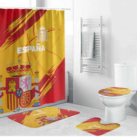 Basketball Fan Jersey Spanish Bathroom Set Royal Seal of España - Wonder Print Shop