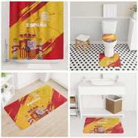 Basketball Fan Jersey Spanish Bathroom Set Royal Seal of España - Wonder Print Shop