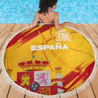 Basketball Fan Jersey Spanish Beach Blanket Royal Seal of España - Wonder Print Shop