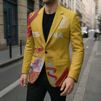 Custom Basketball Fan Jersey Spanish Blazer Royal Seal of España - Wonder Print Shop