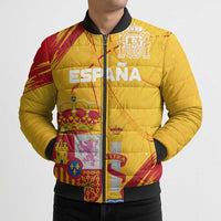 Custom Basketball Fan Jersey Spanish Bomber Puffer Jacket Royal Seal of España - Wonder Print Shop