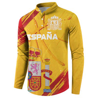 Custom Basketball Fan Jersey Spanish Button Sweatshirt Royal Seal of España - Wonder Print Shop