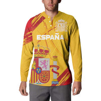 Custom Basketball Fan Jersey Spanish Button Sweatshirt Royal Seal of España - Wonder Print Shop