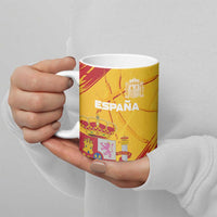 Custom Basketball Fan Jersey Spanish Ceramic Mug Royal Seal of España - Wonder Print Shop