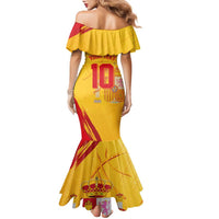 Custom Basketball Fan Jersey Spanish Family Matching Mermaid Dress and Hawaiian Shirt Royal Seal of España - Wonder Print Shop