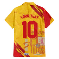 Custom Basketball Fan Jersey Spanish Family Matching Short Sleeve Bodycon Dress and Hawaiian Shirt Royal Seal of España - Wonder Print Shop