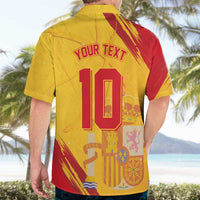Custom Basketball Fan Jersey Spanish Hawaiian Shirt Royal Seal of España - Wonder Print Shop