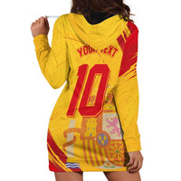 Custom Basketball Fan Jersey Spanish Hoodie Dress Royal Seal of España - Wonder Print Shop