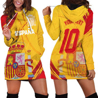 Custom Basketball Fan Jersey Spanish Hoodie Dress Royal Seal of España - Wonder Print Shop