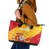 Basketball Fan Jersey Spanish Leather Tote Bag Royal Seal of España - Wonder Print Shop